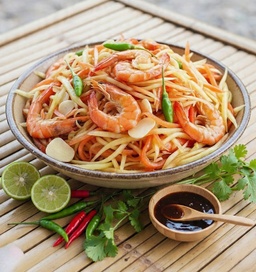 Gỏi đu đủ trộn mắm tép/mắm sống